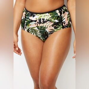High Waist Piped Swim Brief (NEW/BOTTOMS ONLY)